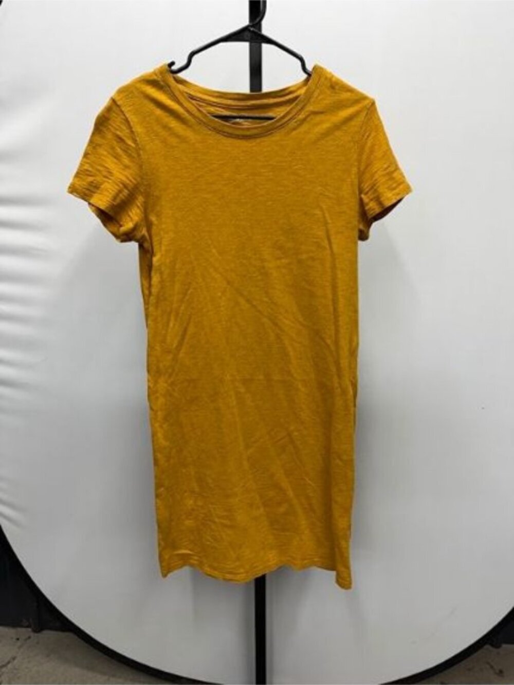 Universal Thread Mustard Yellow Short Sleeve Casual Cotton Dress